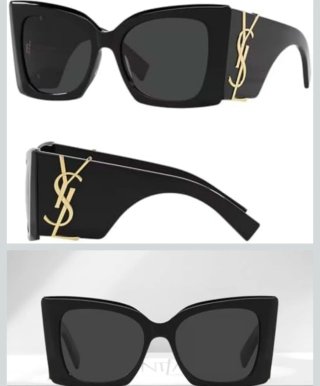 Gafas de Sol Saint Laurent Negro/Dorado