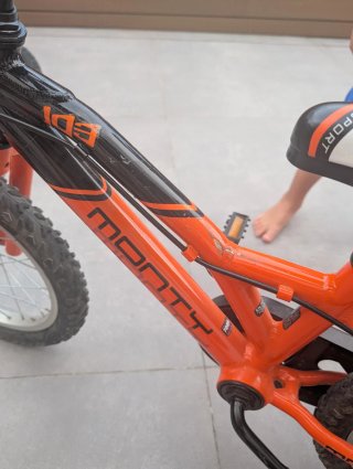 Bicicleta Infantil Monty 16 Naranja