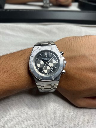 Reloj Hombre Negro/Plata