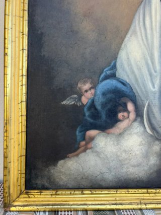 Antiguo óleo Inmaculada Concepción