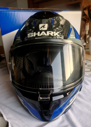 Casco Shark Spartan GT Carbon Urikan Azul talla XS