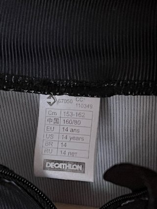 Maillot Ciclismo Btwin Negro y Azul