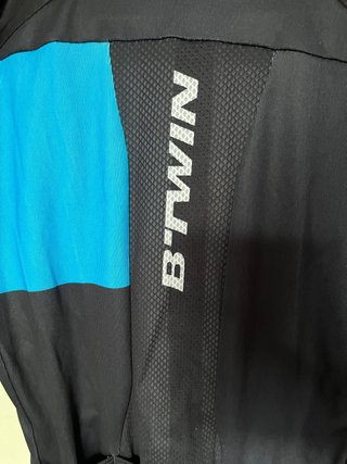 Maillot Ciclismo Btwin Negro y Azul