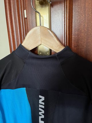 Maillot Ciclismo Btwin Negro y Azul