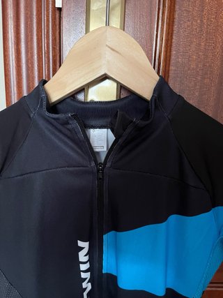Maillot Ciclismo Btwin Negro y Azul