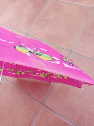 Paraguas infantil rosa con dibujos