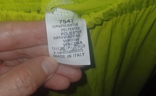 Pantalón verde efecto lino
