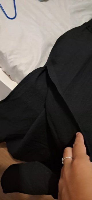Vestido largo con encaje negro, 10€
