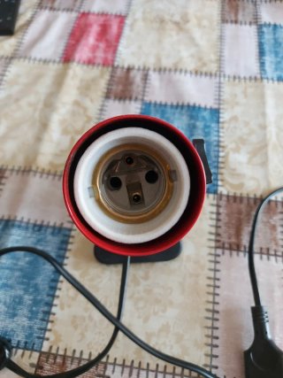 Faretto lampada a pinza stiplast metallo rosso vin