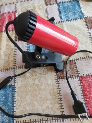 Faretto lampada a pinza stiplast metallo rosso vin