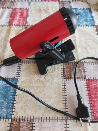 Faretto lampada a pinza stiplast metallo rosso vin