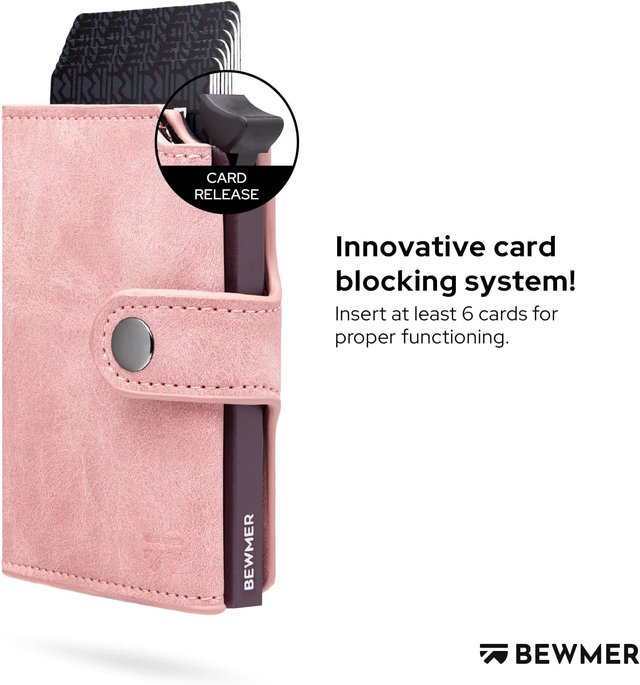 Cartera Minimalista BEWMER RFID Rosa