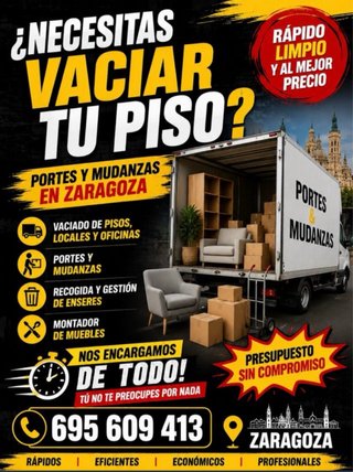 TRANSPORTES MUDANZAS ZARAGOZA Y ARREDEDORES