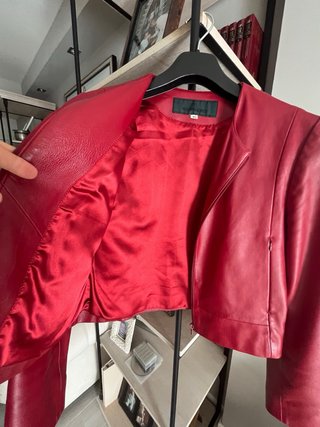 Cazadora Piel Roja Talla M