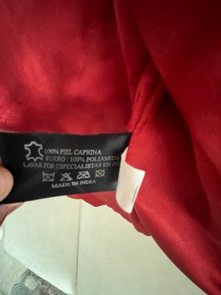 Cazadora Piel Roja Talla M