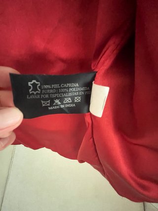 Cazadora Piel Roja Talla M