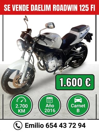 Daelim Roadwin 125 FI 2016 - 2.700 km