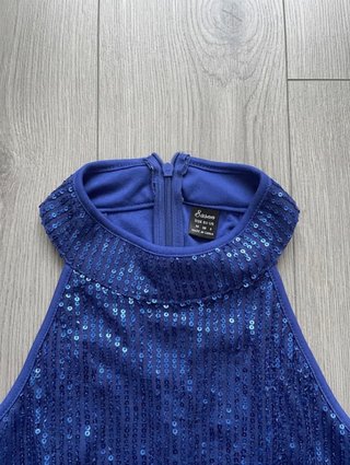 Vestido Lentejuelas Azul Eléctrico Talla M
