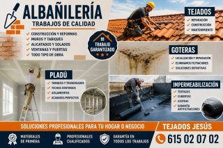 Albañilería. Reparación de tejados