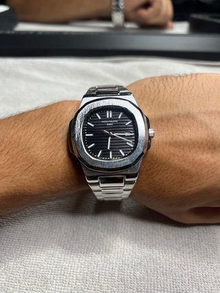 Reloj P.P para Hombre Negro/Plata