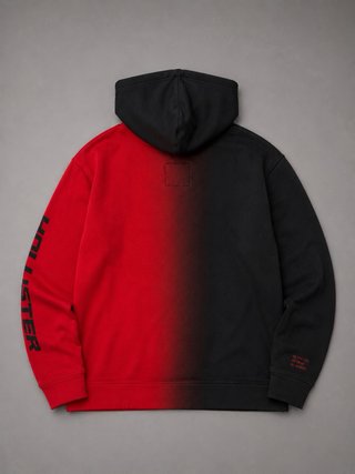 Sudadera Hollister degradada negra y roja