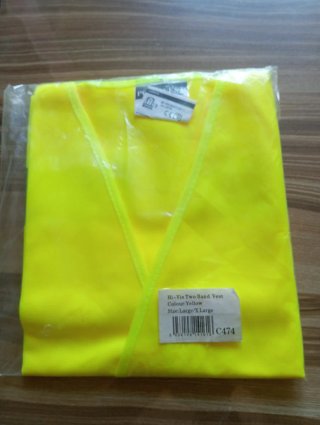 Chaleco reflectante alta visibilidad amarillo L