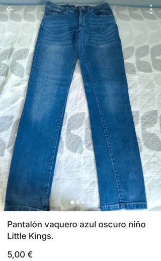 Pantalón vaquero azul oscuro niño Little Kings