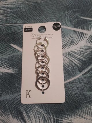 Set 8 anelli Primark misura M