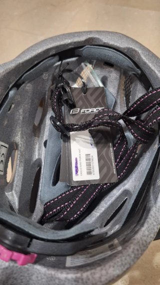Casco Bici Blanco y Rosa Talla M