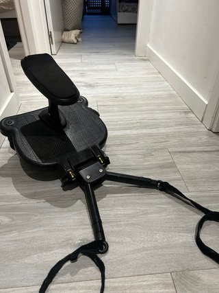 Carrito de bebé gris + patinete + espejo coche