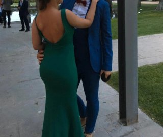 Vestido de fiesta verde