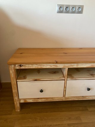 Mueble TV IKEA HEMNES 3 cajones - acabado decapado