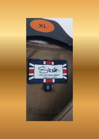 Camiseta SikSilk Manga Larga Talla M marrón