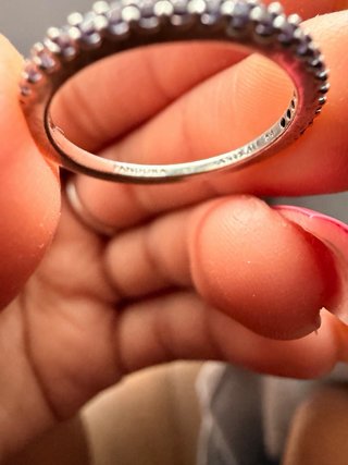 Anillo Pandora Rosa y Plateado