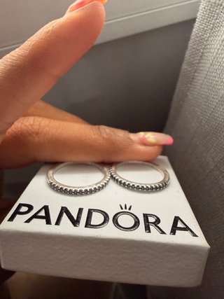 Anillo Pandora Rosa y Plateado