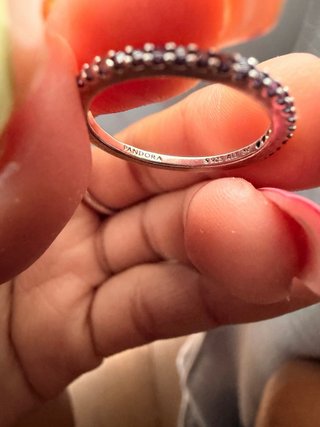 Anillo Pandora Rosa y Plateado