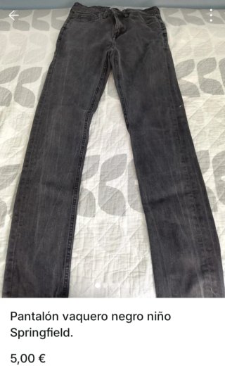 Pantalón vaquero negro niño Springfield