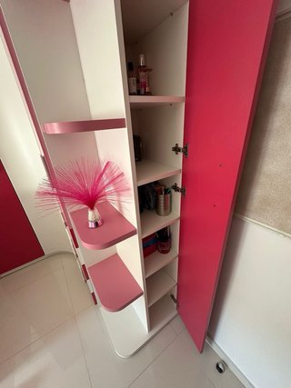 Dormitorio juvenil completo - blanco y rosa