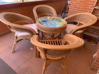Conjunto de centro de jardín . De diseño c/cojines