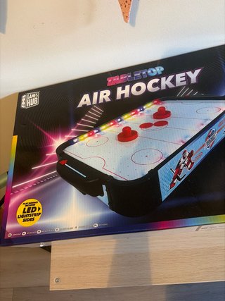 Air Hockey de Mesa con Luces LED
