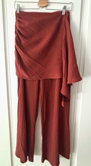 Pantalón Zara Pareo Lazada Marrón Talla XS