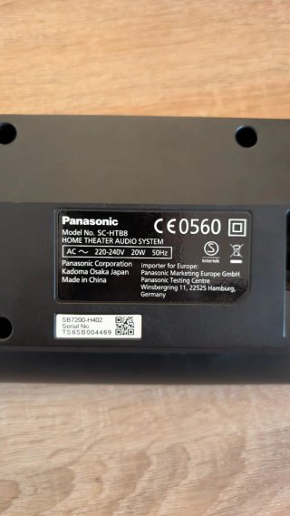 Barra de Sonido Panasonic SC-HTB8 Negra