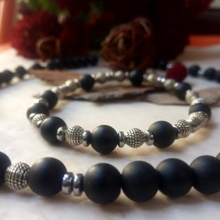 Conjunto Boho Surfero Hombre Negro/Plata