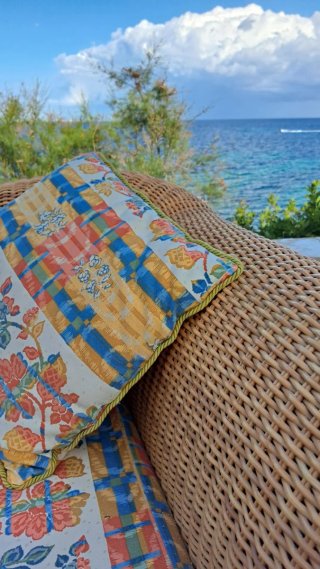 Conjunto Mimbre Sofá + Sillón + Puf