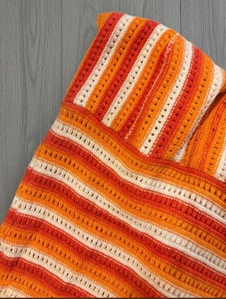 Vestido de crochet a rayas Talla M