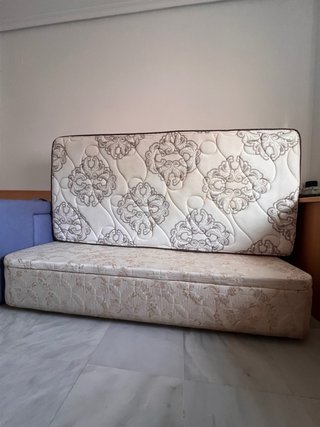 Canape cama 90cm beige y marrón
