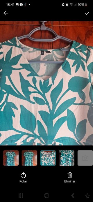 Vestido de viscosa con estampado floral