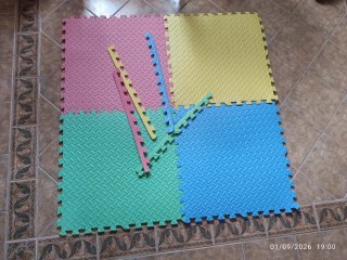 Alfombra puzzle espuma grande multicolor