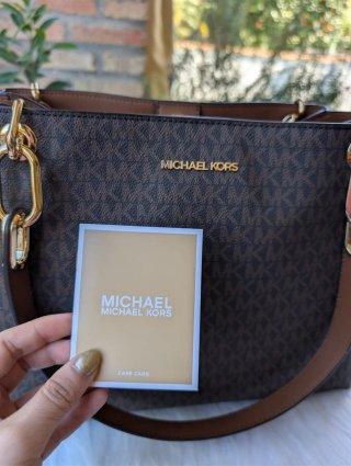 Bolso Michael Kors Marrón y Dorado