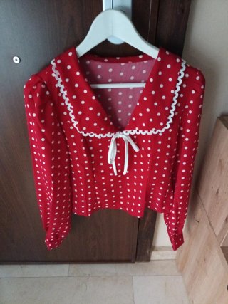 Blusa Shein lunares cuello Peter Pan